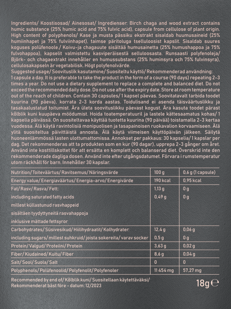 FULVIC ACID RICH CAPSULES